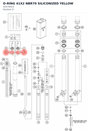 Diagram preview: O-RING 41X2 NBR70 SILICONIZED YELLOW (43570023)