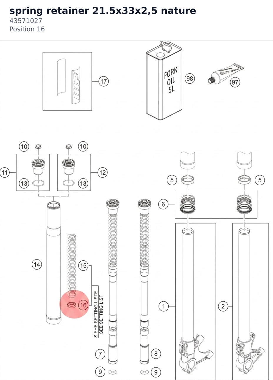 Diagram preview: spring retainer 21.5x33x2,5 nature (43571027)