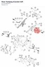 Diagram preview: Rear footpeg bracket left (61703048000C1)