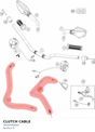 Diagram preview: CLUTCH CABLE (90202090000)