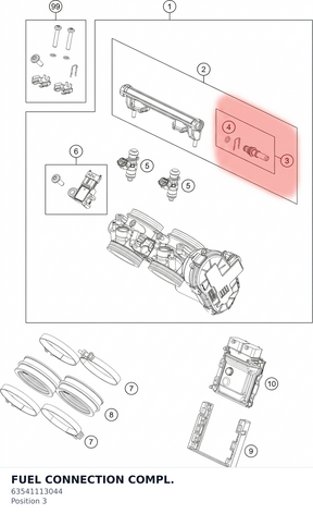 Diagram preview: FUEL CONNECTION COMPL. (63541113044)