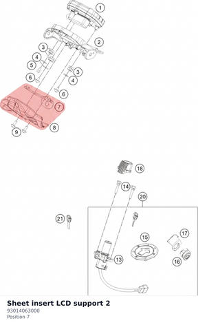 Diagram preview: Sheet insert LCD support 2 (93014063000)