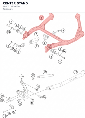 Diagram preview: CENTER STAND (6030312210030)