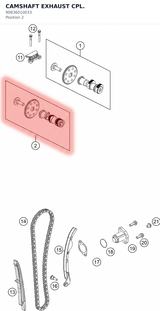 Diagram preview: CAMSHAFT EXHAUST CPL. (90836010033)