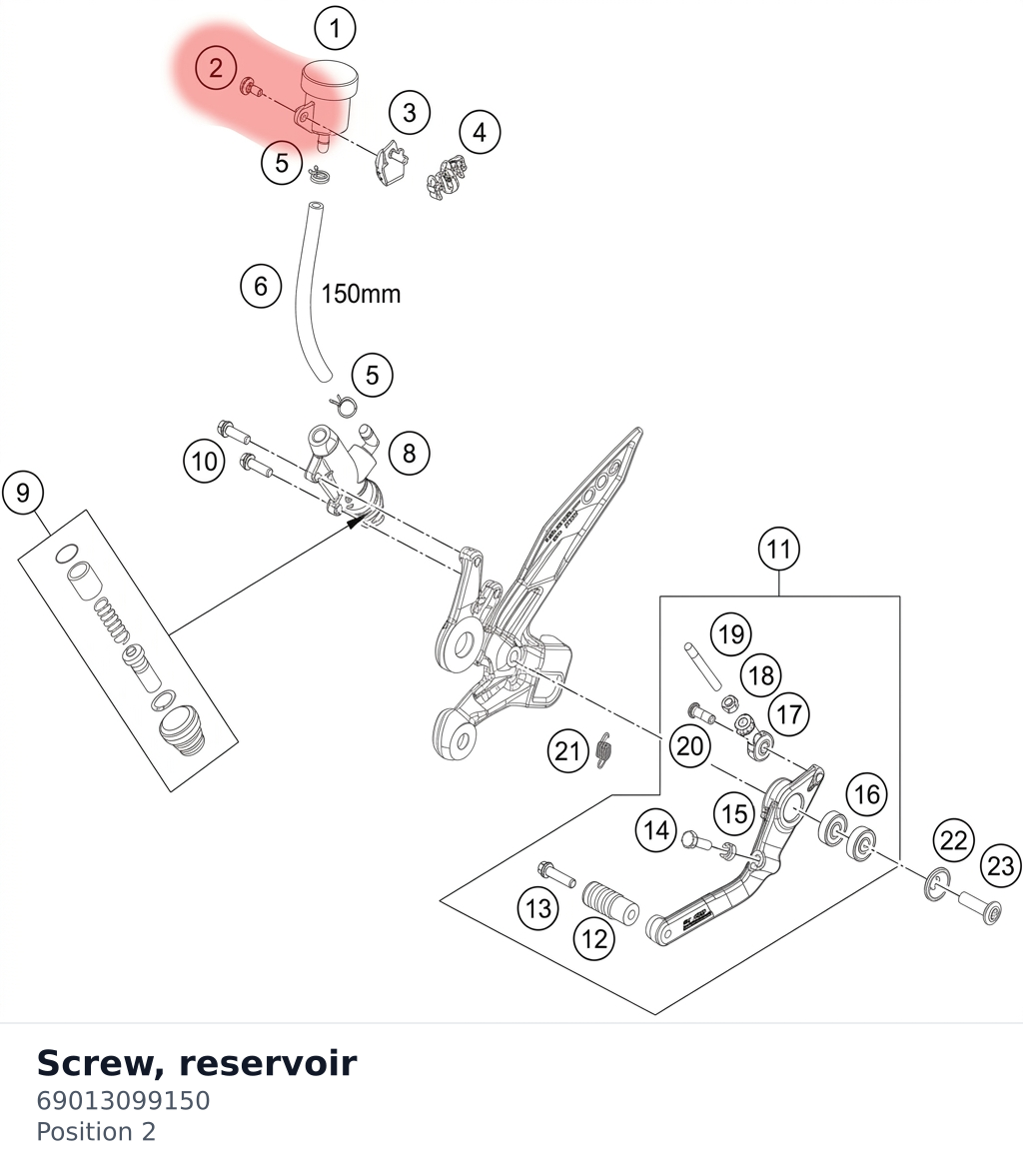 Diagram preview: Screw, reservoir (69013099150)