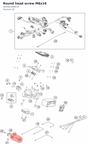 Diagram preview: Round head screw M6x16 (A61801006016)