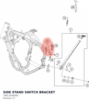 Diagram preview: SIDE STAND SWITCH BRACKET (79611046000)