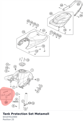 Diagram preview: Tank Protection Set Metamoll (64107012000)