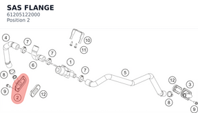 Diagram preview: SAS FLANGE (61205122000)