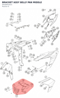 Diagram preview: BRACKET ASSY BELLY PAN MIDDLE (94508043010)