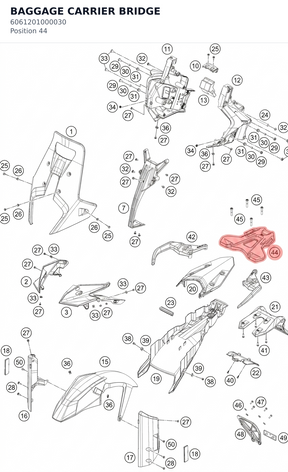 Diagram preview: BAGGAGE CARRIER BRIDGE (6061201000030)