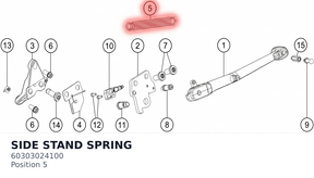 Diagram preview: SIDE STAND SPRING (60303024100)