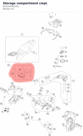 Diagram preview: Storage compartment cmpl. (61912078033C1)