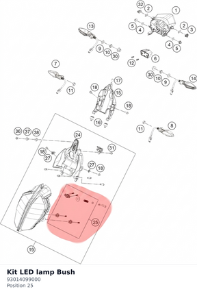 Diagram preview: Kit LED lamp Bush (93014099000)