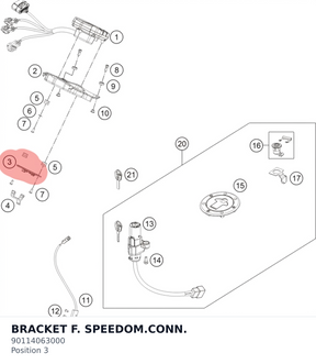 Diagram preview: BRACKET F. SPEEDOM.CONN. (90114063000)
