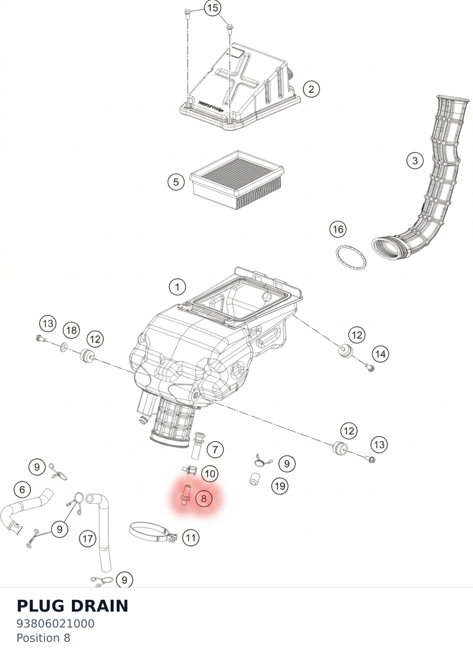 Diagram preview: PLUG DRAIN (93806021000)