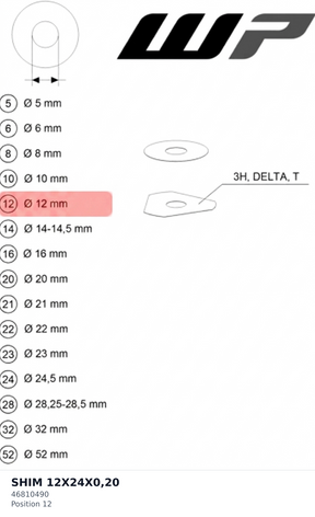 Diagram preview: SHIM 12X24X0,20 (46810490)
