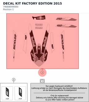Diagram preview: DECAL KIT FACTORY EDITION 2015 (79008099000)