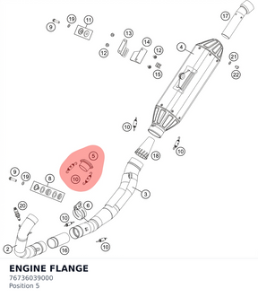 Diagram preview: ENGINE FLANGE (76736039000)
