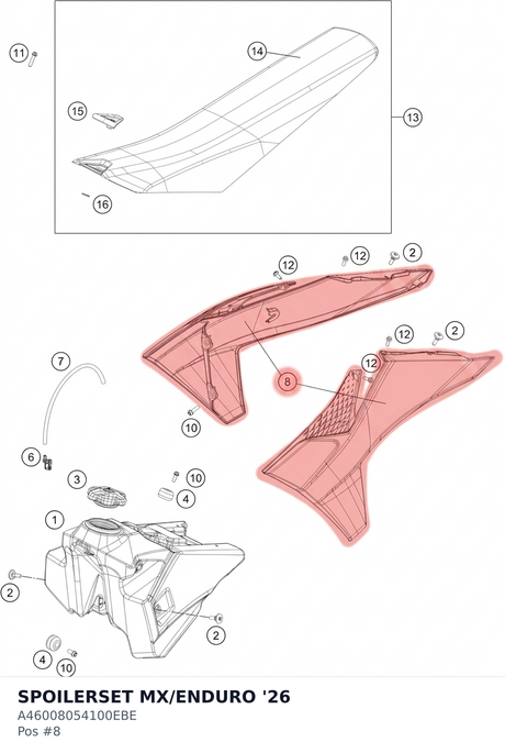 Diagram preview: SPOILERSET MX/ENDURO '26 (A46008054100EBE)