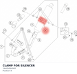 Diagram preview: CLAMP FOR SILENCER (76405084000)