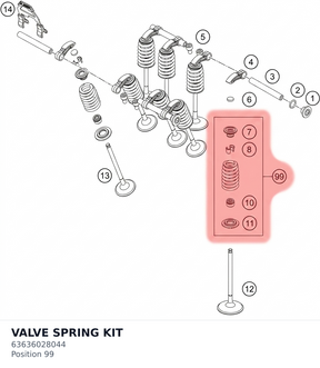 Diagram preview: VALVE SPRING KIT (63636028044)