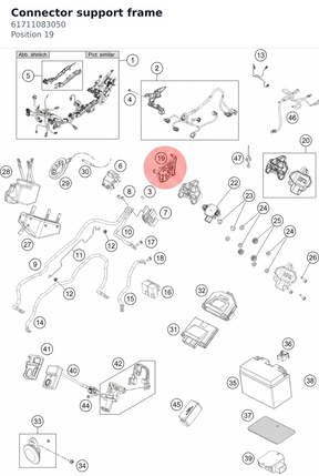 Diagram preview: Connector support frame (61711083050)