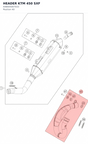 Diagram preview: HEADER KTM 450 SXF (A48005007033)
