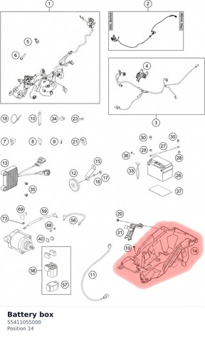 Diagram preview: Battery box (55411055000)
