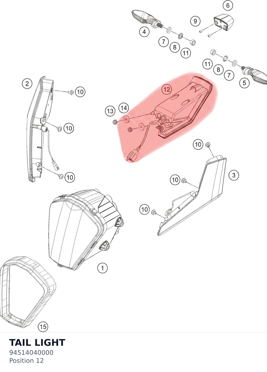Diagram preview: TAIL LIGHT (94514040000)