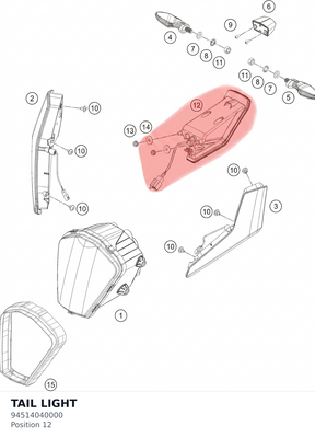 Diagram preview: TAIL LIGHT (94514040000)