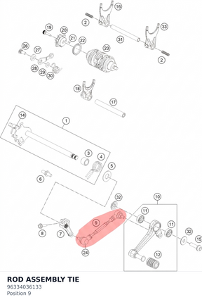 Diagram preview: ROD ASSEMBLY TIE (96334036133)
