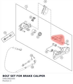 Diagram preview: BOLT SET FOR BRAKE CALIPER (54813082000)