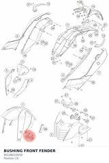 Diagram preview: BUSHING FRONT FENDER (90108010050)