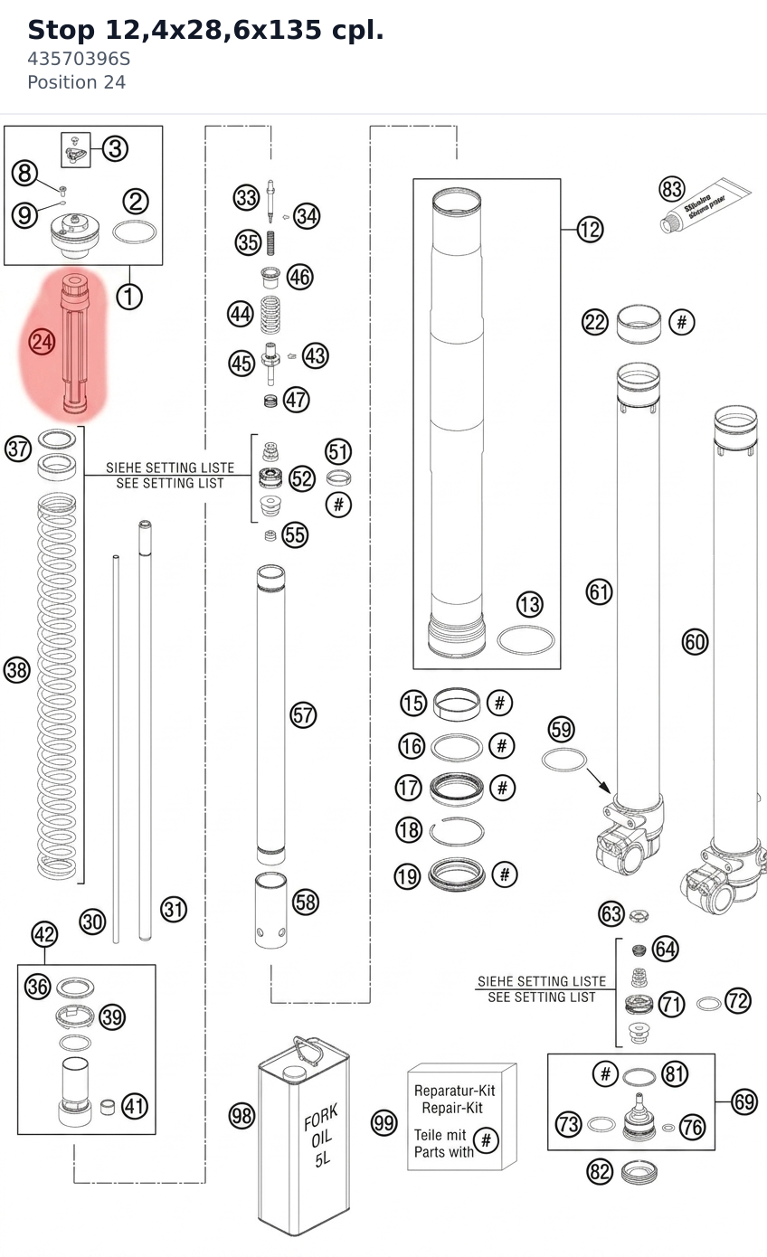 Diagram preview: Stop 12,4x28,6x135 cpl. (43570396S)