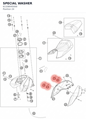 Diagram preview: SPECIAL WASHER (61108045000)