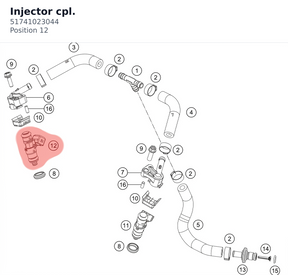 Diagram preview: Injector cpl. (51741023044)