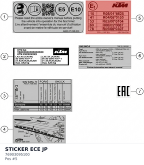 Diagram preview: STICKER ECE JP (76903095100)