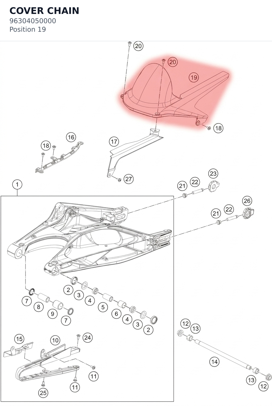 Diagram preview: COVER CHAIN (96304050000)