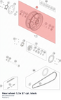 Diagram preview: Rear wheel 5,5x 17 cpl. black (6411000103330)
