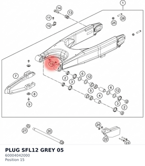 Diagram preview: PLUG  SFL12 GREY            05 (60004042000)