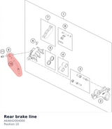 Diagram preview: Rear brake line (A64642004000)