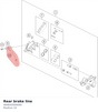 Diagram preview: Rear brake line (A64642004000)