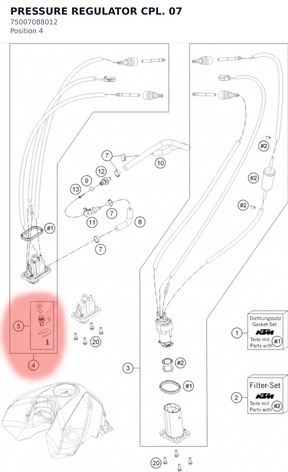 Diagram preview: PRESSURE REGULATOR CPL.     07 (75007088012)