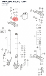 Diagram preview: HANDLEBAR MOUNT, 41 MM (95801039041)