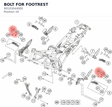 Diagram preview: BOLT FOR FOOTREST (90103044000)