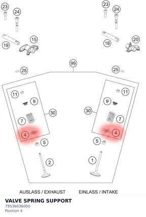 Diagram preview: VALVE SPRING SUPPORT (79536036000)