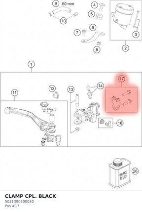 Diagram preview: CLAMP CPL. BLACK (5031300500030)