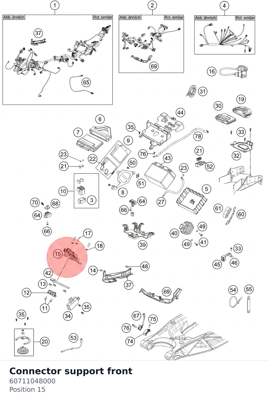 Diagram preview: Connector support front (60711048000)