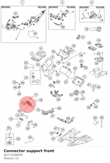 Diagram preview: Connector support front (60711048000)